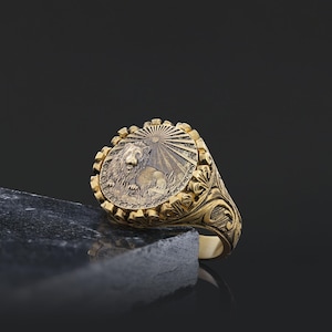 Leo Zodiac Ring With Motifs, Leo Horoscope Ring, Leo Ring, Zodiac Ring, Leo Star Sign Ring, Constellation Ring, Astrology Jewelry for Women