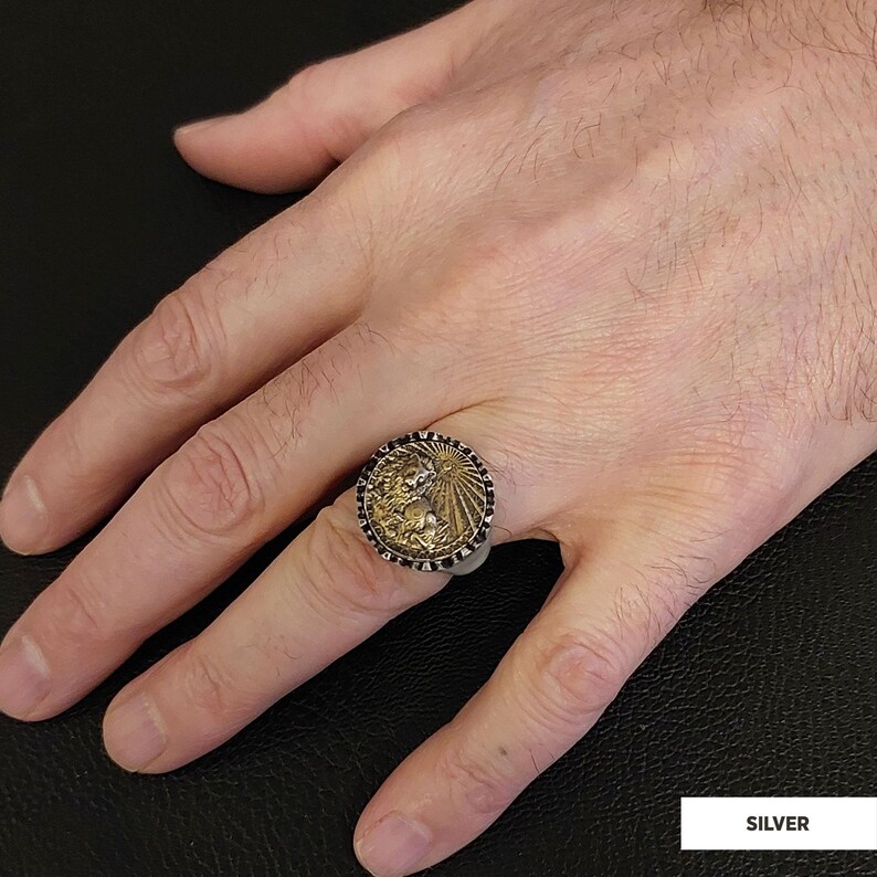 Lejonet stjärnteckenring, Lejonet horoskopring, Lejonet ring, stjärnteckenring för män, Lejonet stjärnteckenring, konstellationsring, astrologismycken för kvinnor bild 6