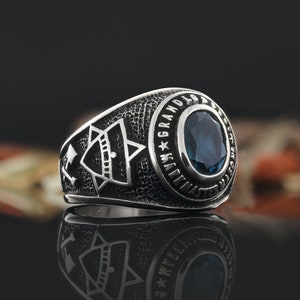 Grand Lodge Of Mark Master Masons Ring, Custom Masonic Ring, Handmade Freemasonry Ring, Gold Coated Mason Ring, Freemason Gift, Mason Ring