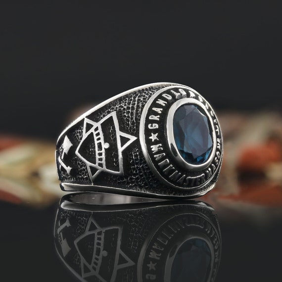 Grand Lodge of Mark Master Masons Ring Custom Masonic Ring Handmade Freemasonry Ring Gold Coated Mason Ring Freemason Gift Mason Ring Etsy