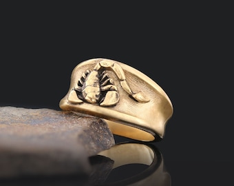 Handmade Scorpio Zodiac Ring, Scorpio Ring, Astrology Ring for Women, Horoscope Ring for Men, Scorpio Gift, Scorpio Jewelry, Birthdate Ring