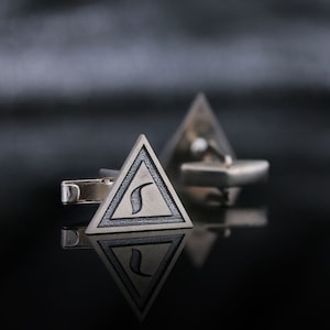 Masonic Cufflink, Freemasonry Cufflink, Master Mason Cufflink, Yod Letter Cufflink, 32 Degree Masonic Cufflink, Lodge of Perfection Cufflink