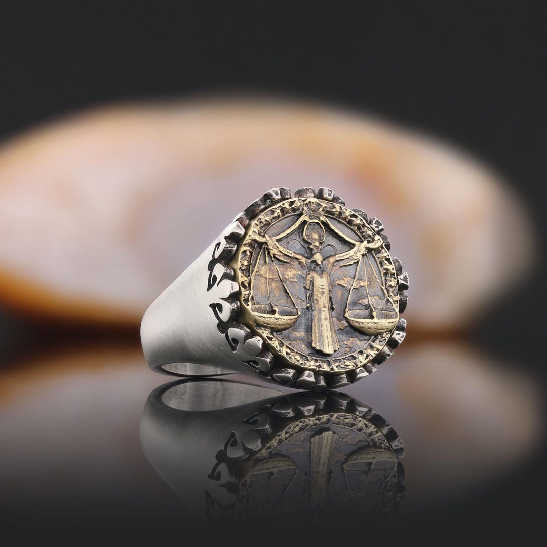 Anillo de Libra, anillo del zodiaco de Libra, anillo de astrología