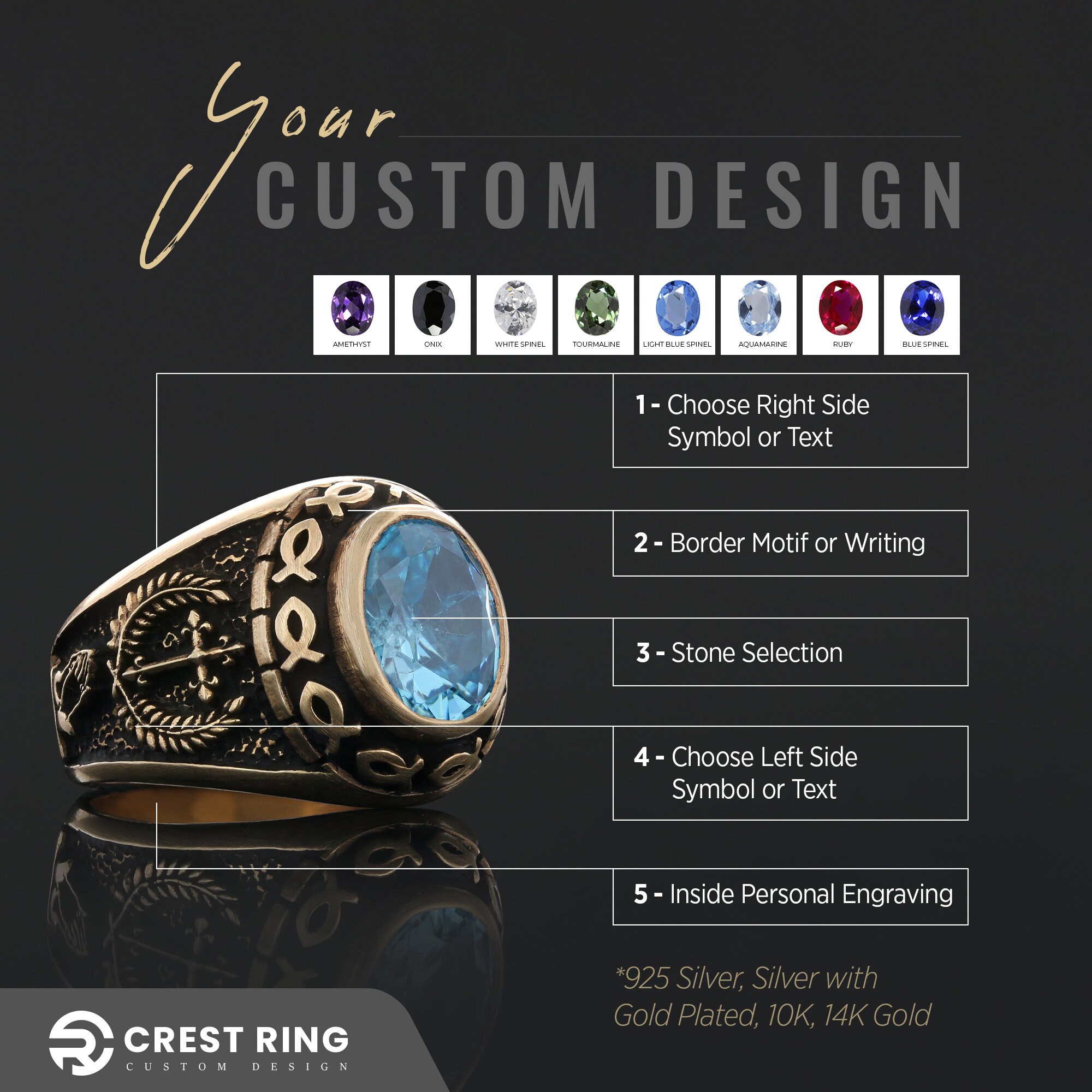 Personalized Catholic Statement Ring, Christian Ring, Jesus Jewelry ...