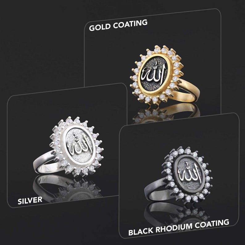 Allah Ring, Islamic Ring, Premium Islamic Jewelry, Muslim Ring, Arabic ...