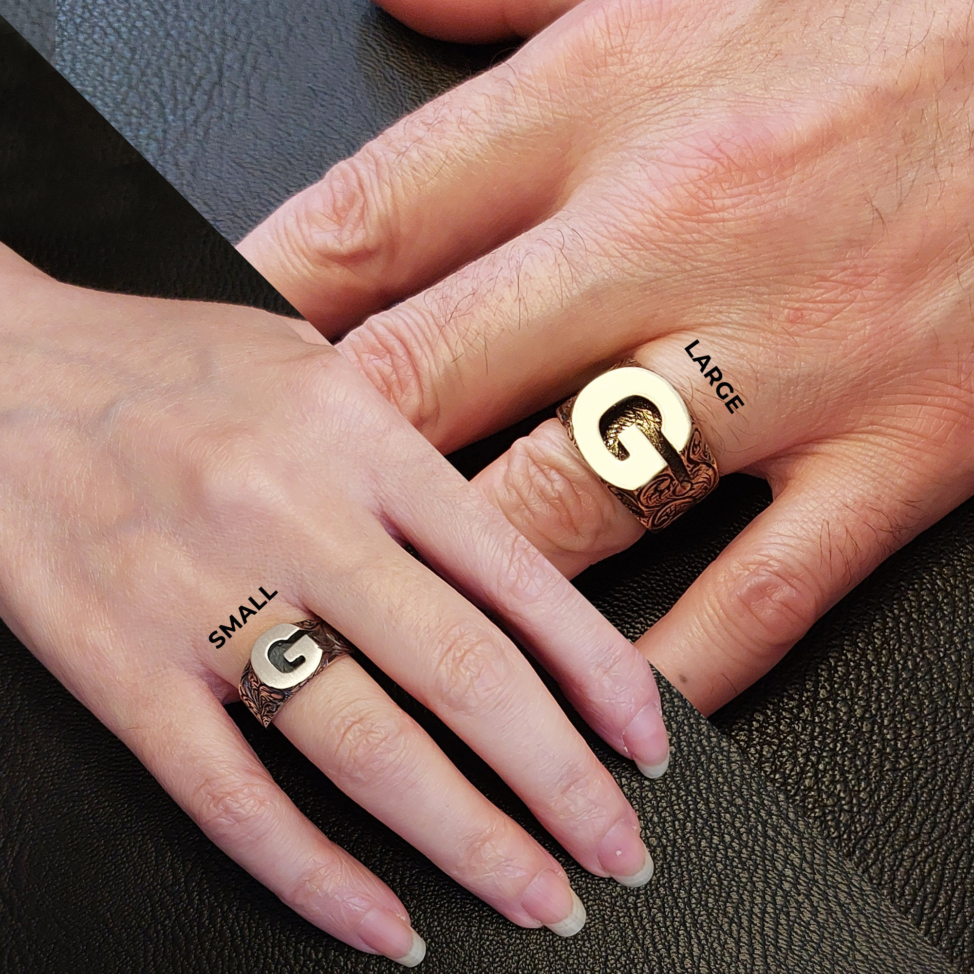 G Letter Ring, Personalized Alphabet G Ring, Custom Initial Ring 