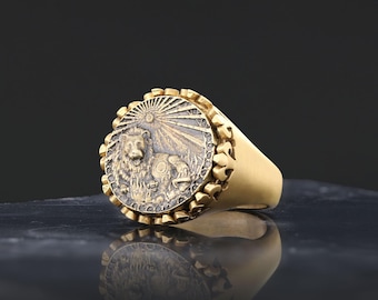Anillo del zodiaco Leo, anillo del horóscopo Leo, anillo Leo, anillo del zodiaco para hombre, anillo del signo zodiacal Leo, anillo de constelación, joyería astrológica para mujer