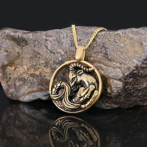 Capricorn Zodiac Necklace, Zodiac Pendant, Capricorn Locket Necklace, Astrology Necklace, Zodiac Sign Necklace, Zodiac Necklace