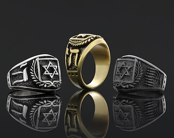 Star of David Ring, Jewish Star Ring, Customized Hebrew Ring, Jewish Statement Ring, Jewish Jewelry, Magen David Ring, Shield of David Ring