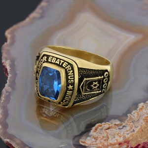Magen David Ring, Masonic Jewish Ring, Mason Ring, Star of David Ring, Masonic Ring for Men, Jewish Signet Ring, Freemasonry Statement Ring