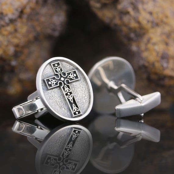 CROSS カフスボタン ビンテージ オーバルクロスカフスボタン（カフリンクス）