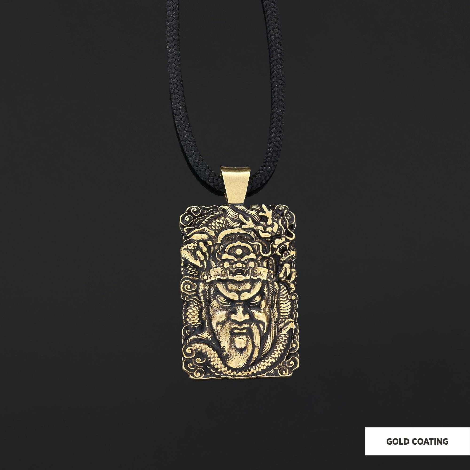 【King Ice】☆日本未入荷☆GUAN YU GOD OF WAR NECKLACE God Of Gangsters Guan Yu Dragon Pendant Necklace - Unisex