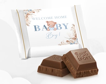 Ritter Sport Mini for the “coming home” of mother and child after the birth, ready made - nice that you are there!