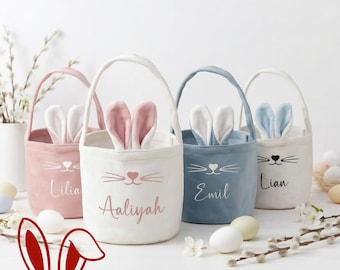 Osterkorb / Korb für Ostern mit Hasenohren, personalisiert