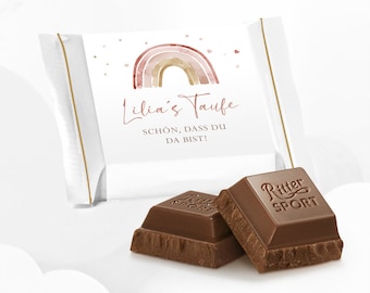 Ritter Sport Mini gift for school enrollment, baptism, communion, confirmation or birthday with magical rainbow, ready made