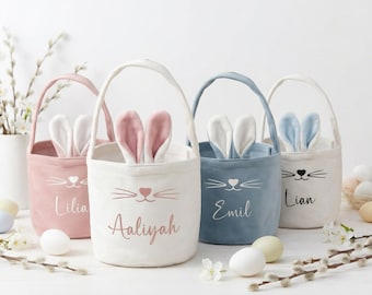 Osterkorb / Korb für Ostern mit Hasenohren, personalisiert