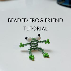 Beaded 2d frog pattern / tutorial / kids /begginer/ step by step / with pictures / with scheme / easy to follow/ seed / inchworm