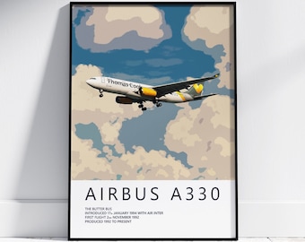 Thomas Cook Airbus A330 Poster Fine Aviation Artwork Airplane