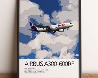 FedEx Airbus A300-600RF Poster – Cargo Aviation Wall Art