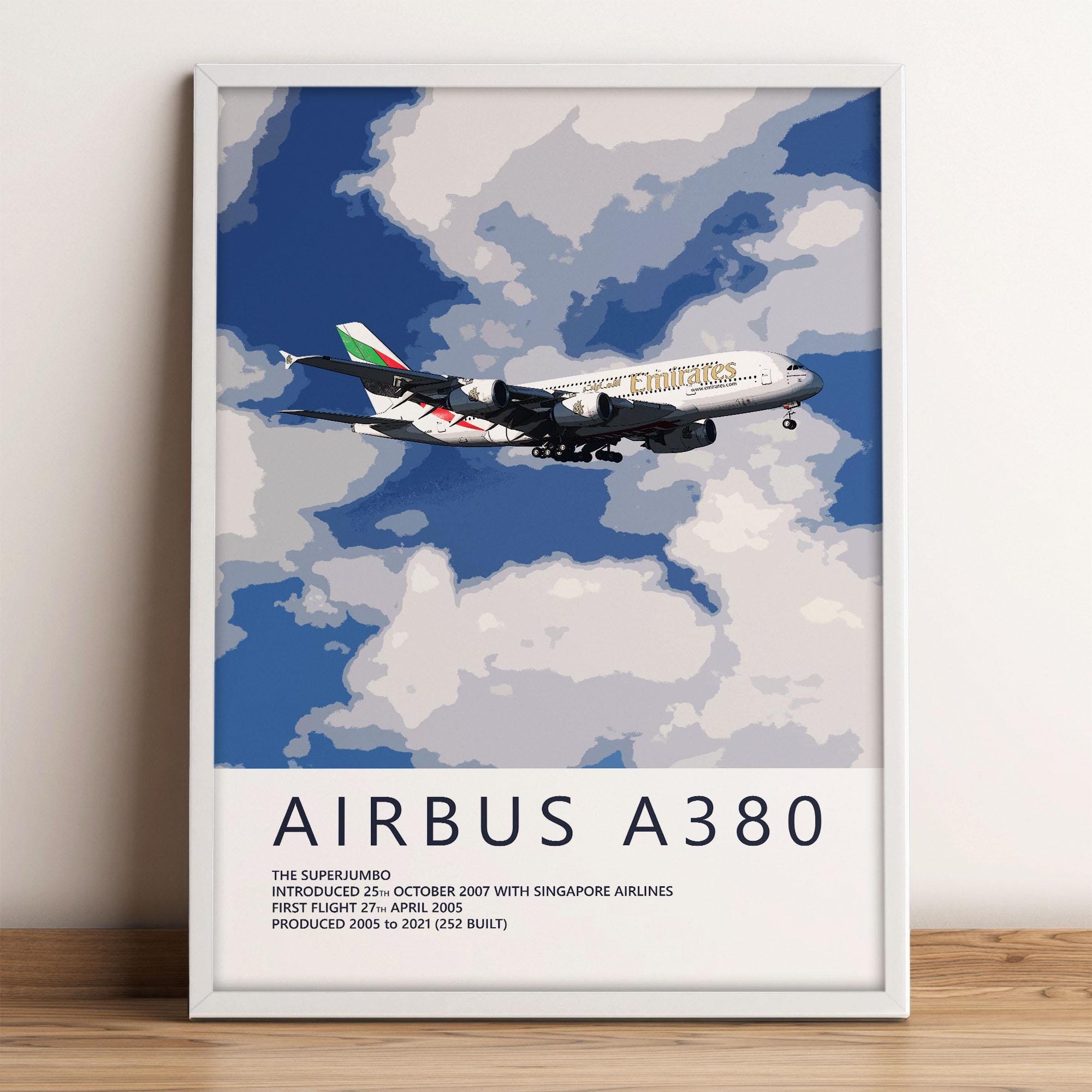 エミレーツ航空エアバスA380ポスター - Etsy 日本