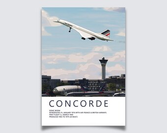 Air France Concorde Poster - Aviation Art for Pilots & Enthusiasts