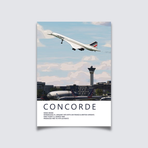 Air France Concorde Poster - Aviation Art for Pilots & Enthusiasts
