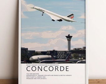 Air France Concorde Paris Poster - Etsy