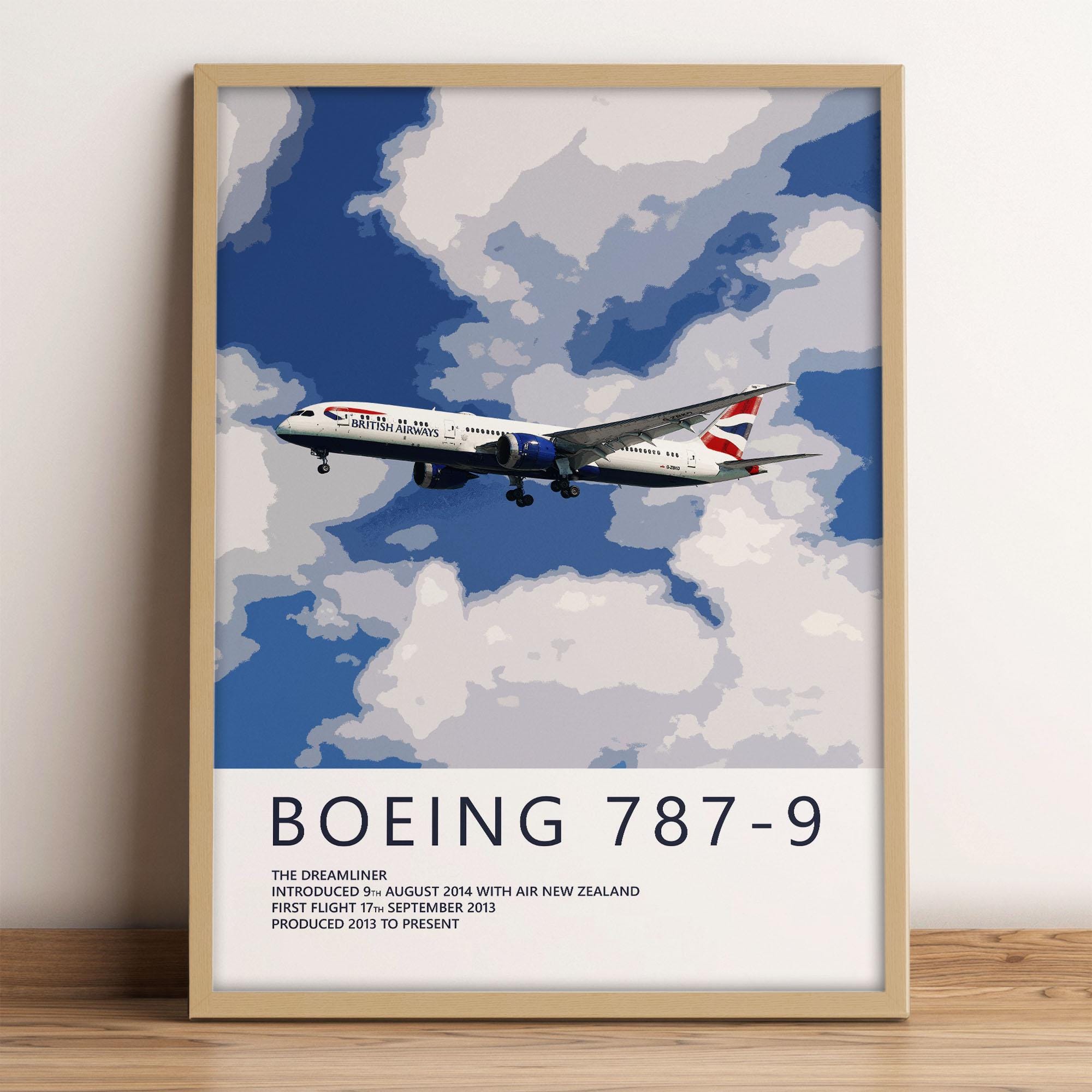 ボーイング787 Boeing 787 Dreamliner   非売品ポスター British Airways Boeing 787 Poster - Etsy