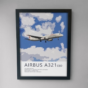 Dragonair Airbus A321 Poster - Plane art for aviation enthusiasts & pilot retirement gifts, airline and airplane artwork prints