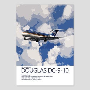 Midwest Express McDonnell Douglas DC-9 Poster | Detailed Aviation Art Print | Civil Airliner Wall Art | Gift for Pilot