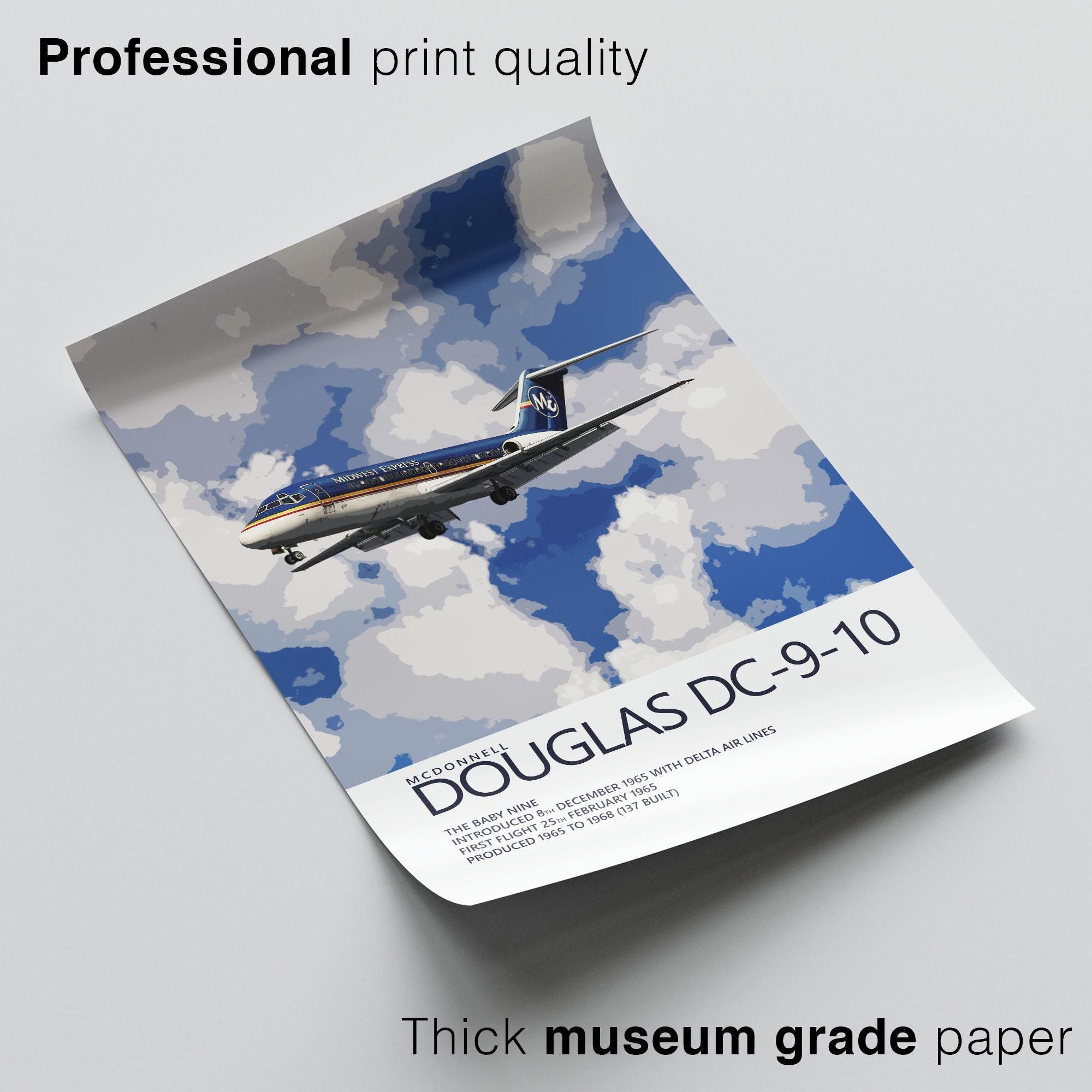 ミッドウエスト・エクスプレス マクドネル・ダグラス DC-9 ポスター