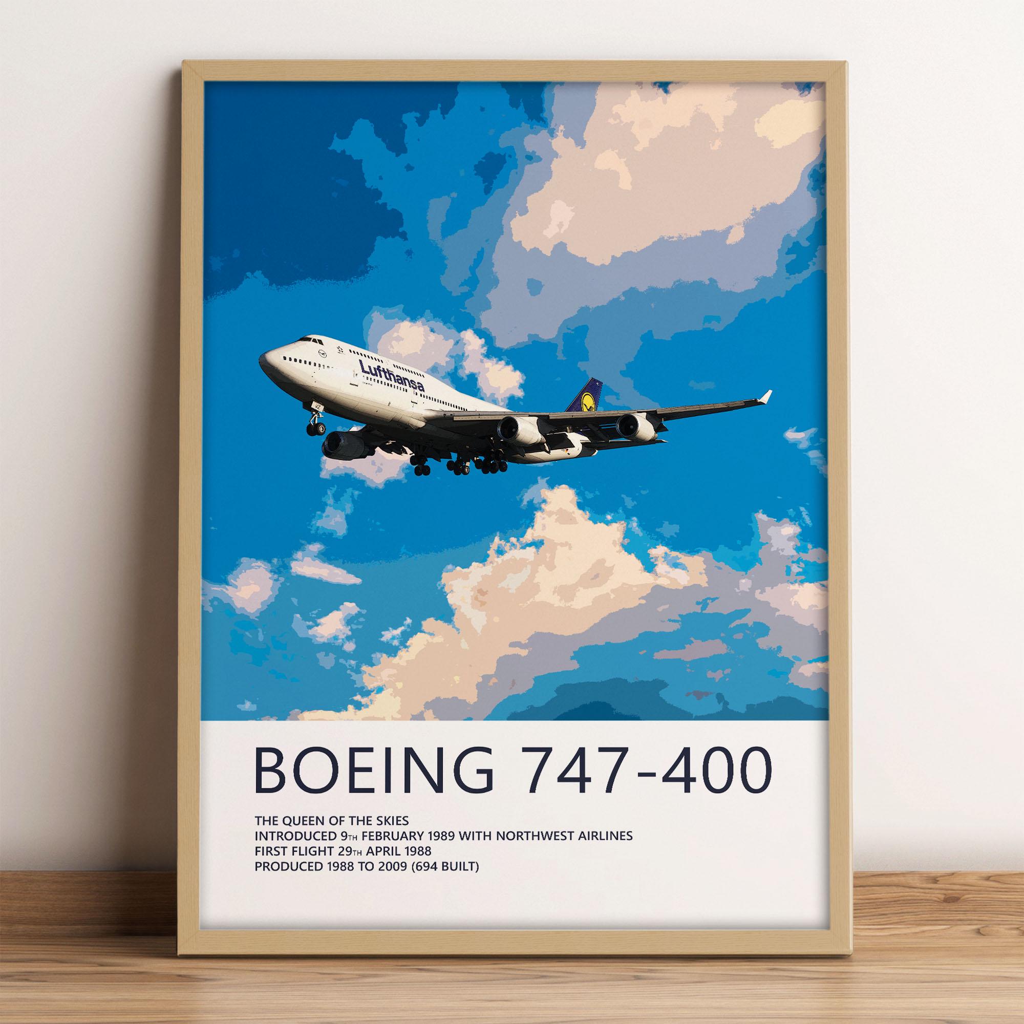 Lufthansa Boeing 747 Poster - Etsy