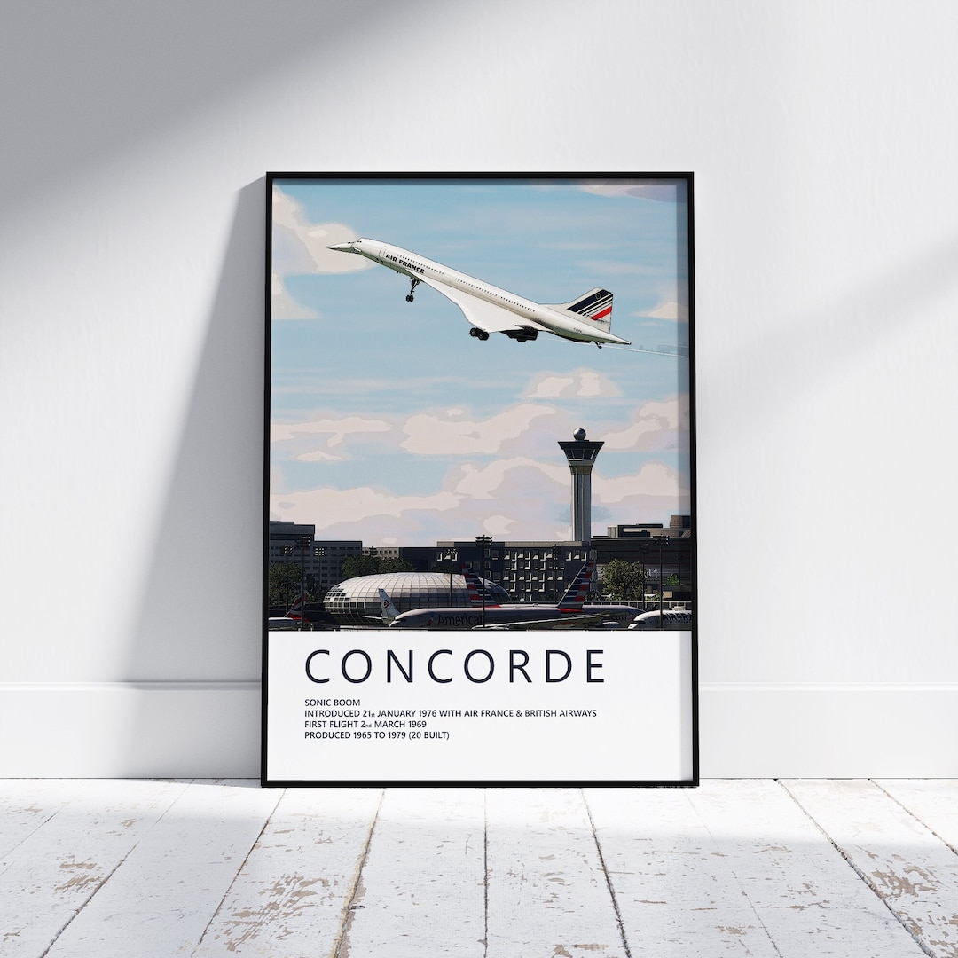Air France Concorde Poster - Aviation Art for Pilots & Enthusiasts