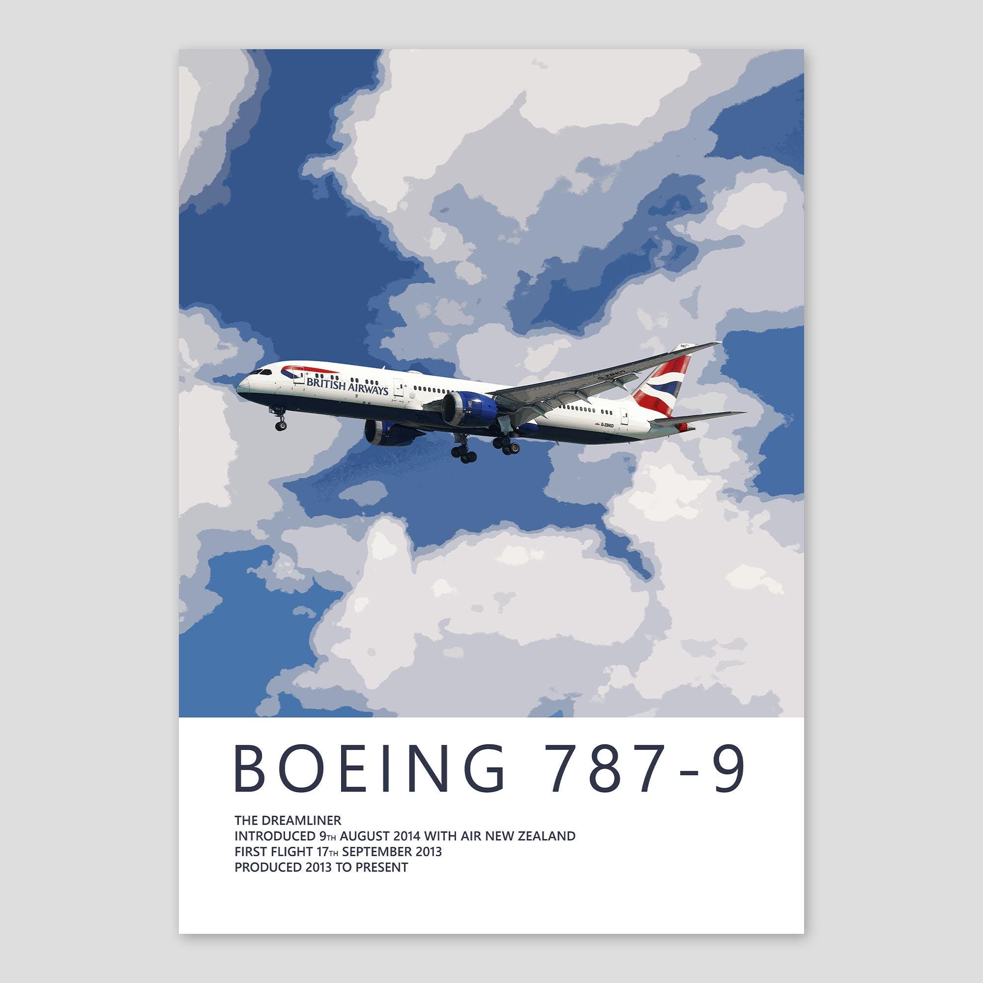British Airways Boeing 787 Poster - Etsy