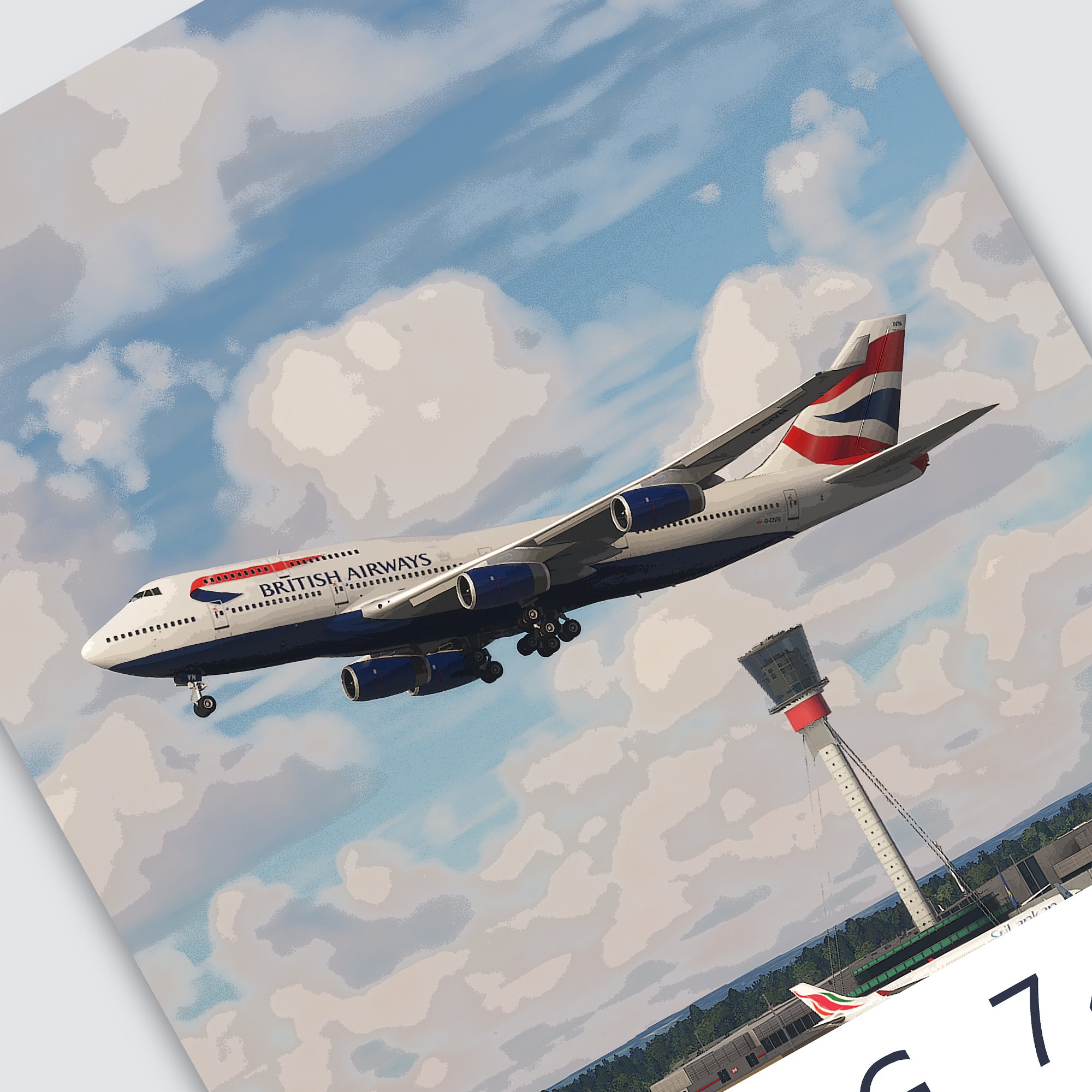 British Airways Boeing 747 Poster Aviation Art for Pilots &amp; Enthusiasts ...