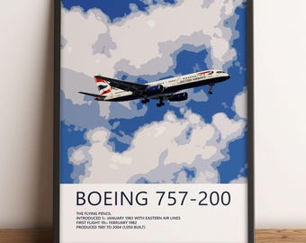 British Airways Boeing 757 poster