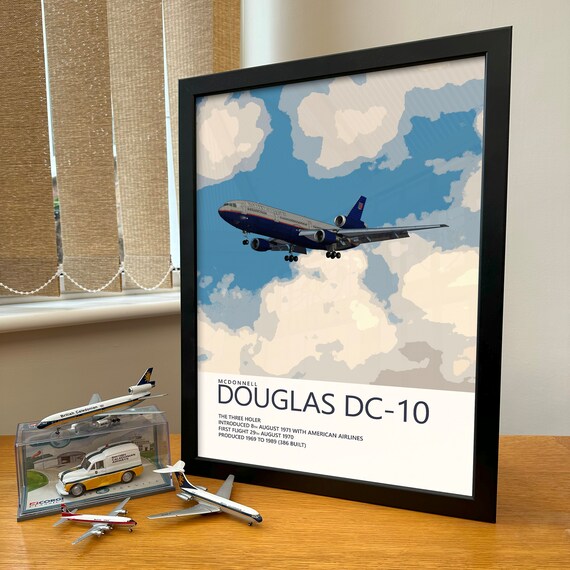 United Airlines Mcdonnell Douglas DC-10 Poster - Fine Aviation
