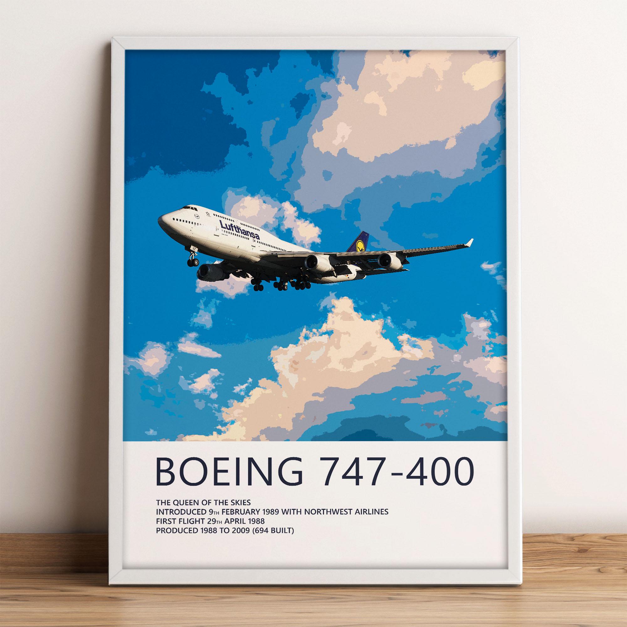 Lufthansa Boeing 747 Poster - Etsy
