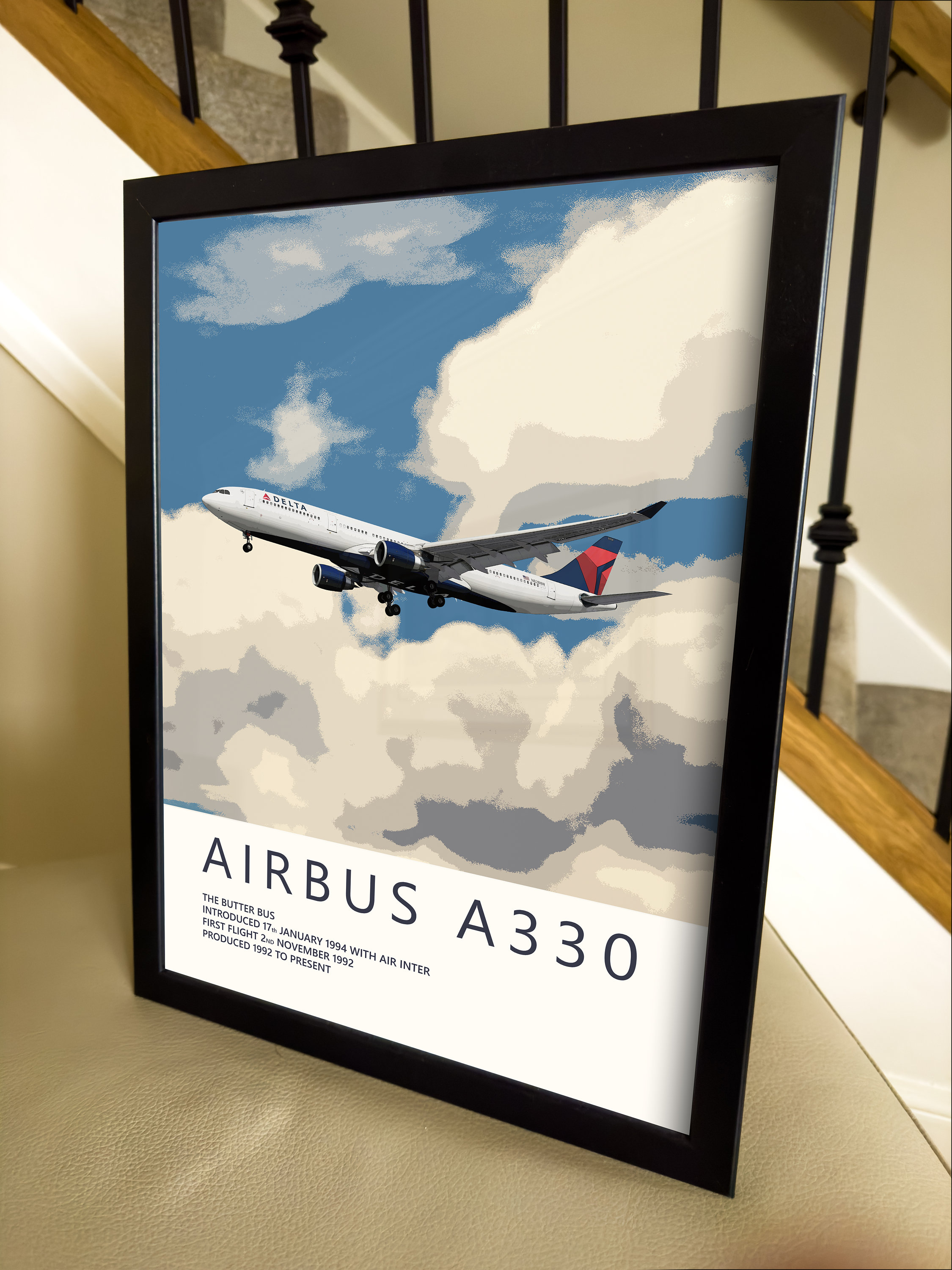Delta Air Lines Airbus A330 Poster - Fine Aviation Artwork - Airplane ...