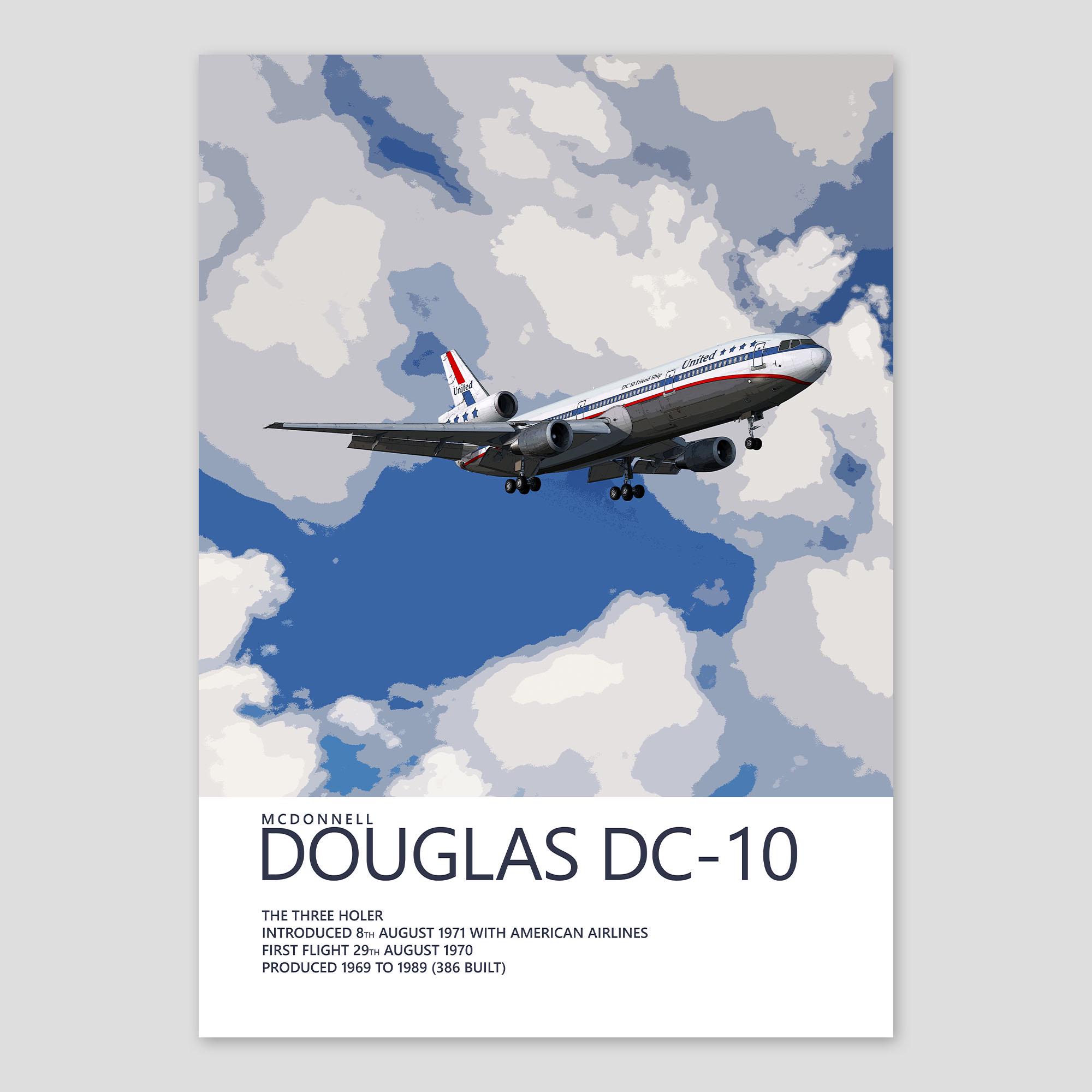 ユナイテッド航空マクドネル・ダグラスDC-10ポスター – フレンドシップ