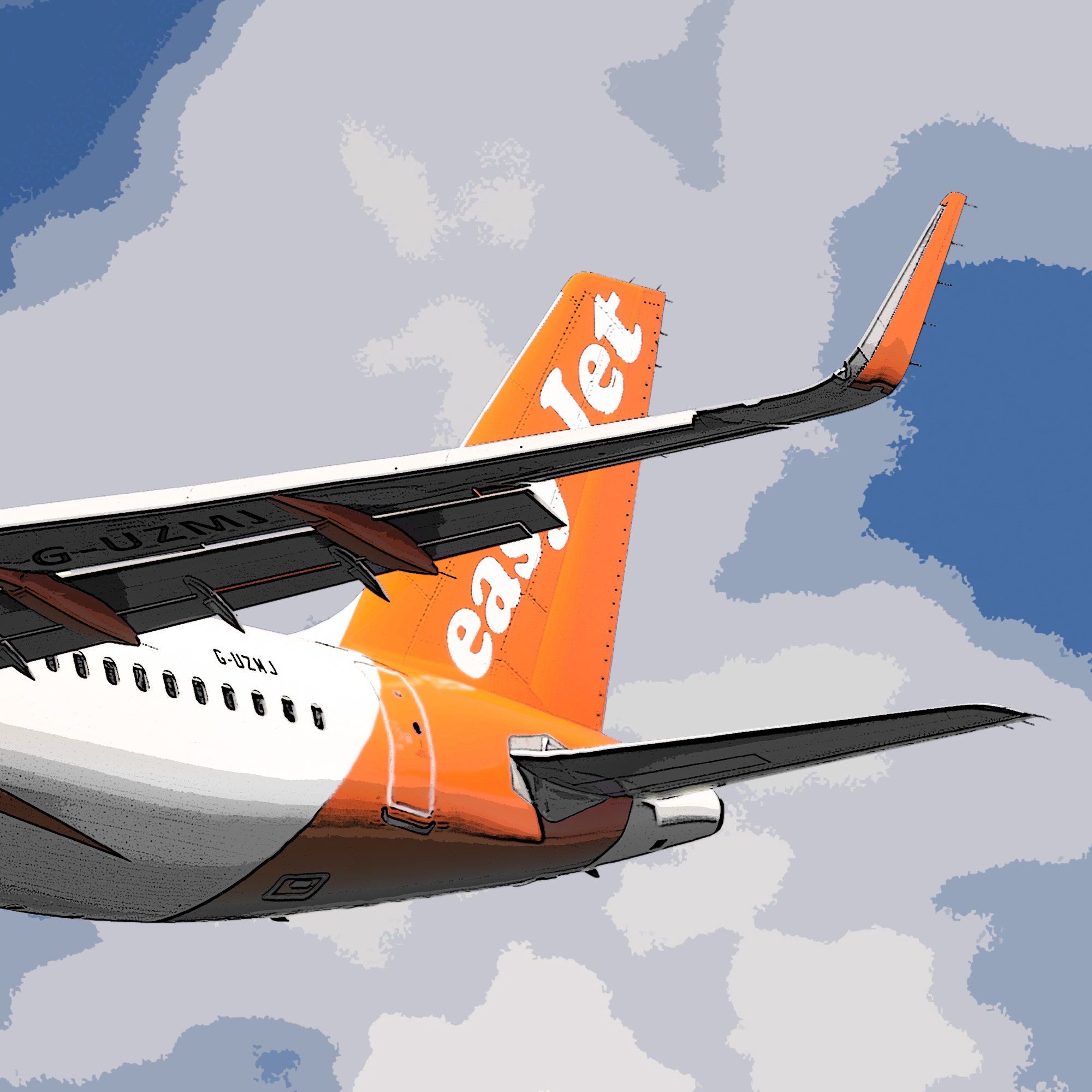 Easyjet Airbus A321 NEO Poster Plane Art for Aviation Enthusiasts ...