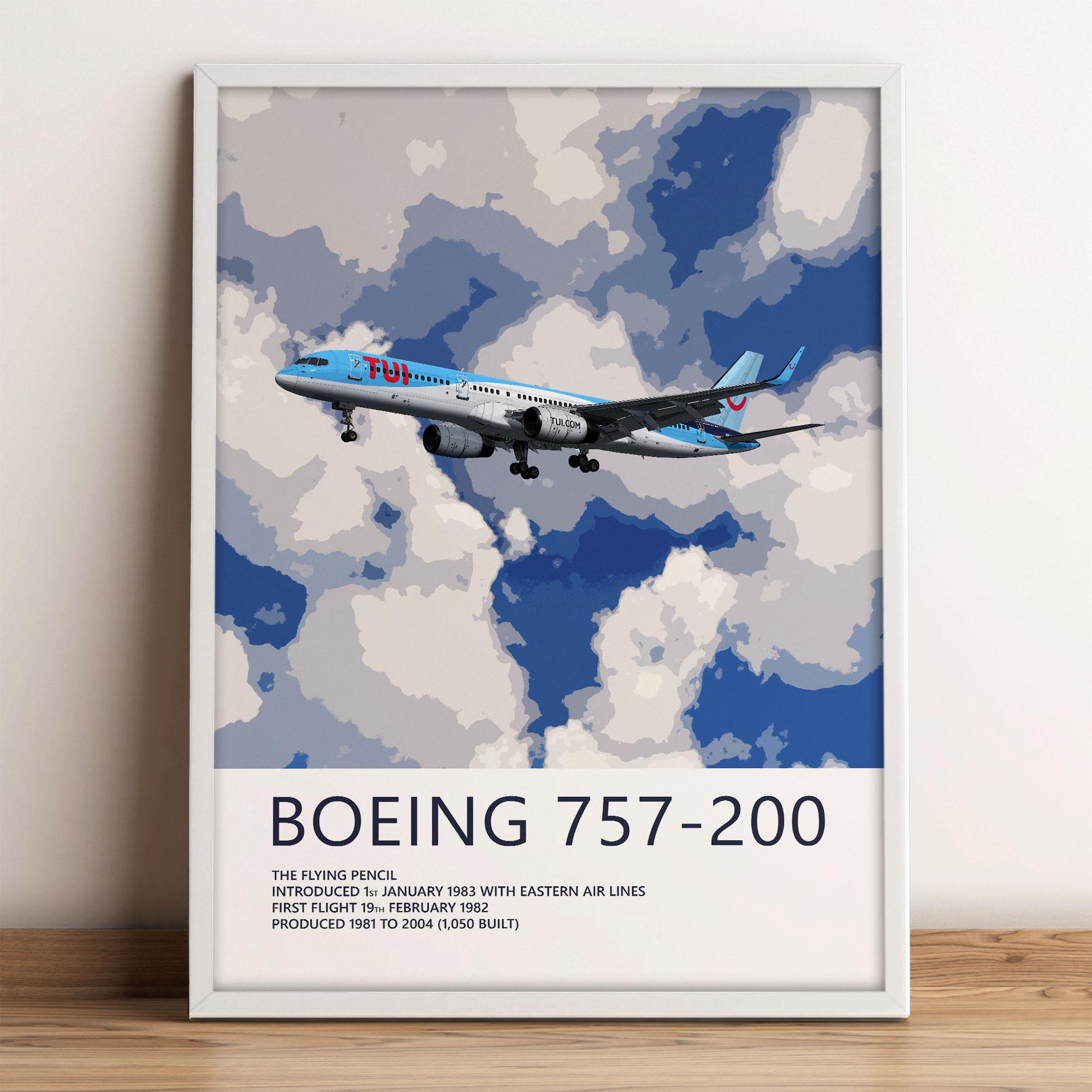 TUI Boeing 757-200 Poster – Aviation Wall Art, Airline Pilot Gift