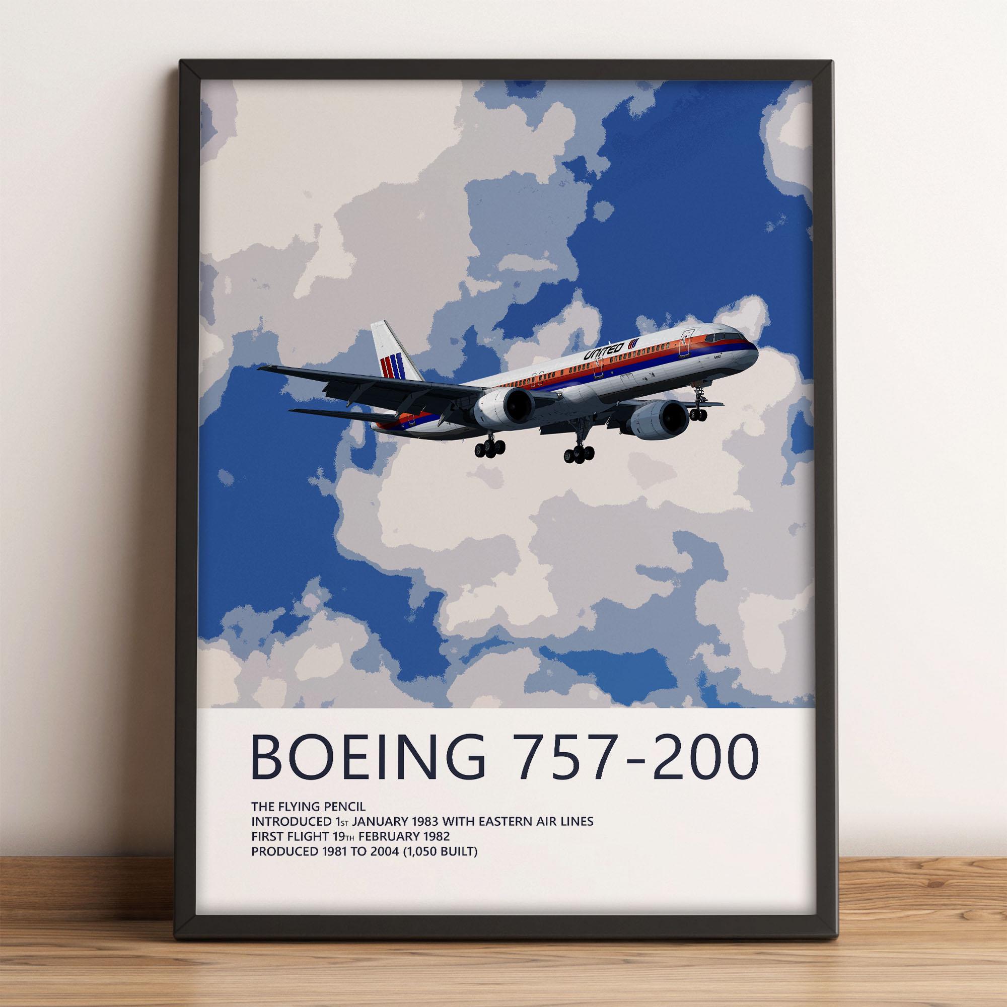 United Airlines Boeing 757-200 Poster – Saul Bass Tulip Livery - Etsy