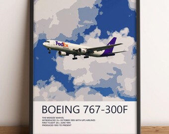 FedEx Boeing 767-300F Poster – Cargo Aviation Wall Art