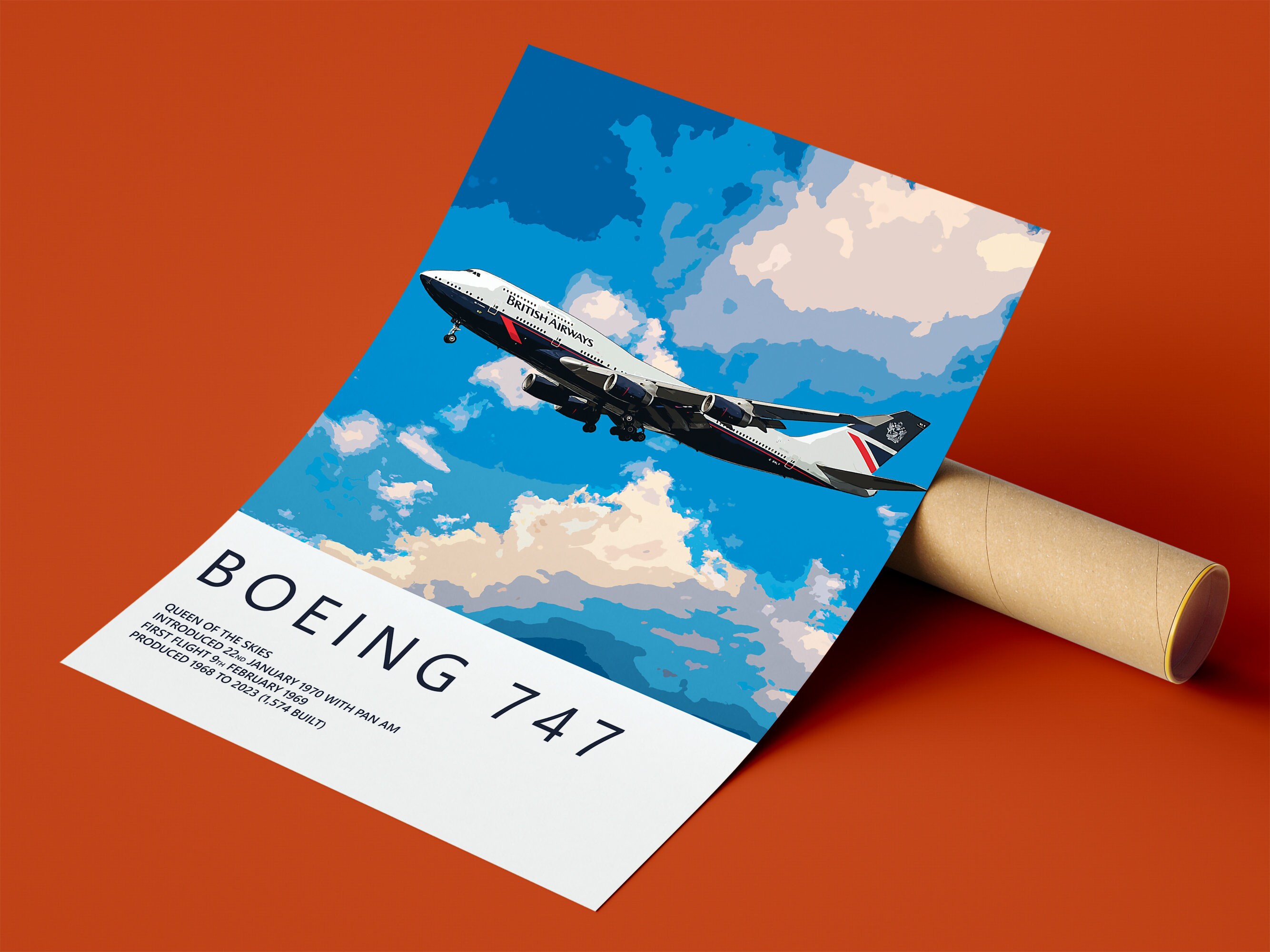 British Airways Landor Boeing 747 Poster, Boeing Artwork, Gift for ...