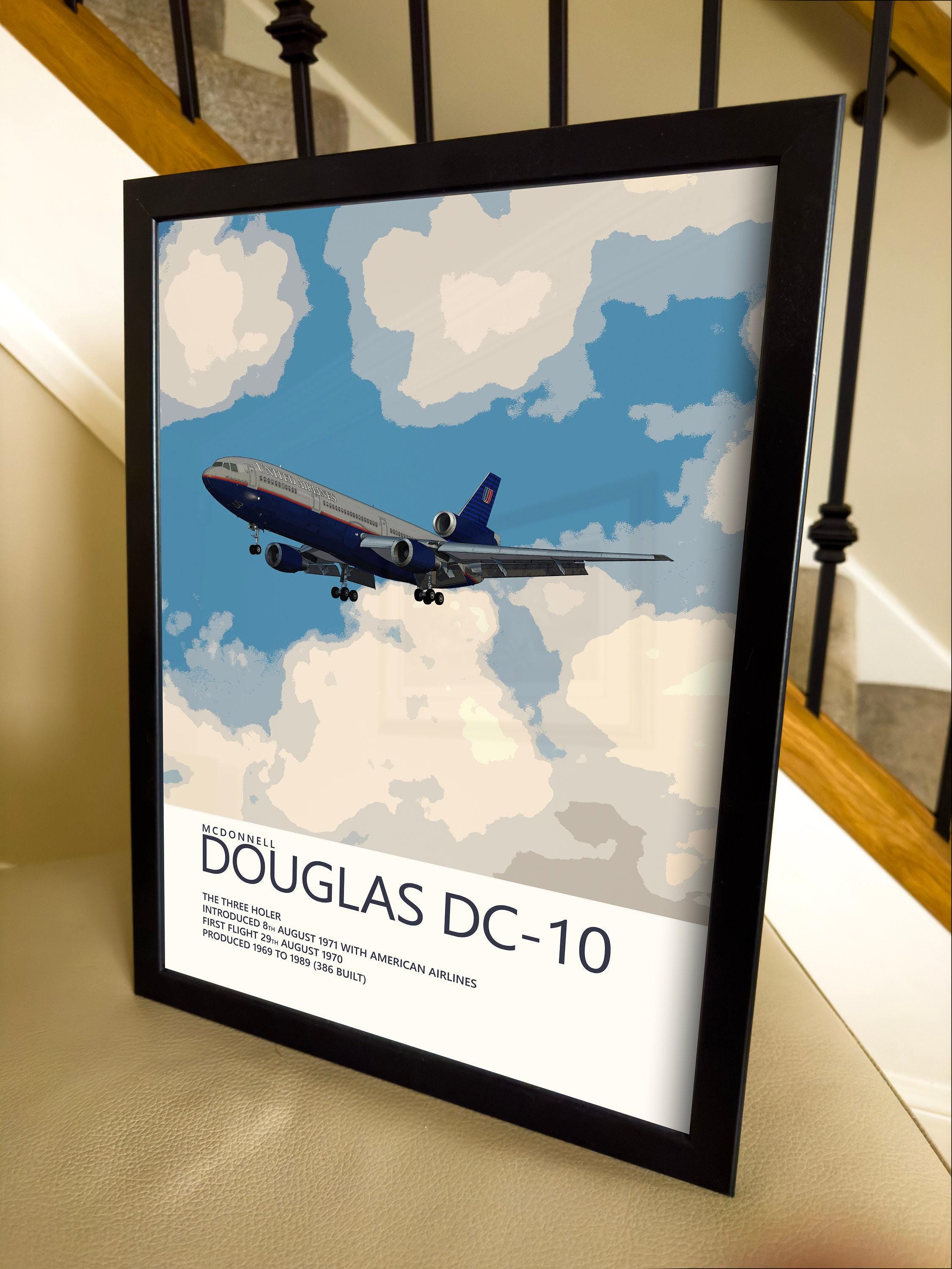 United Airlines Mcdonnell Douglas DC-10 Poster - Fine Aviation