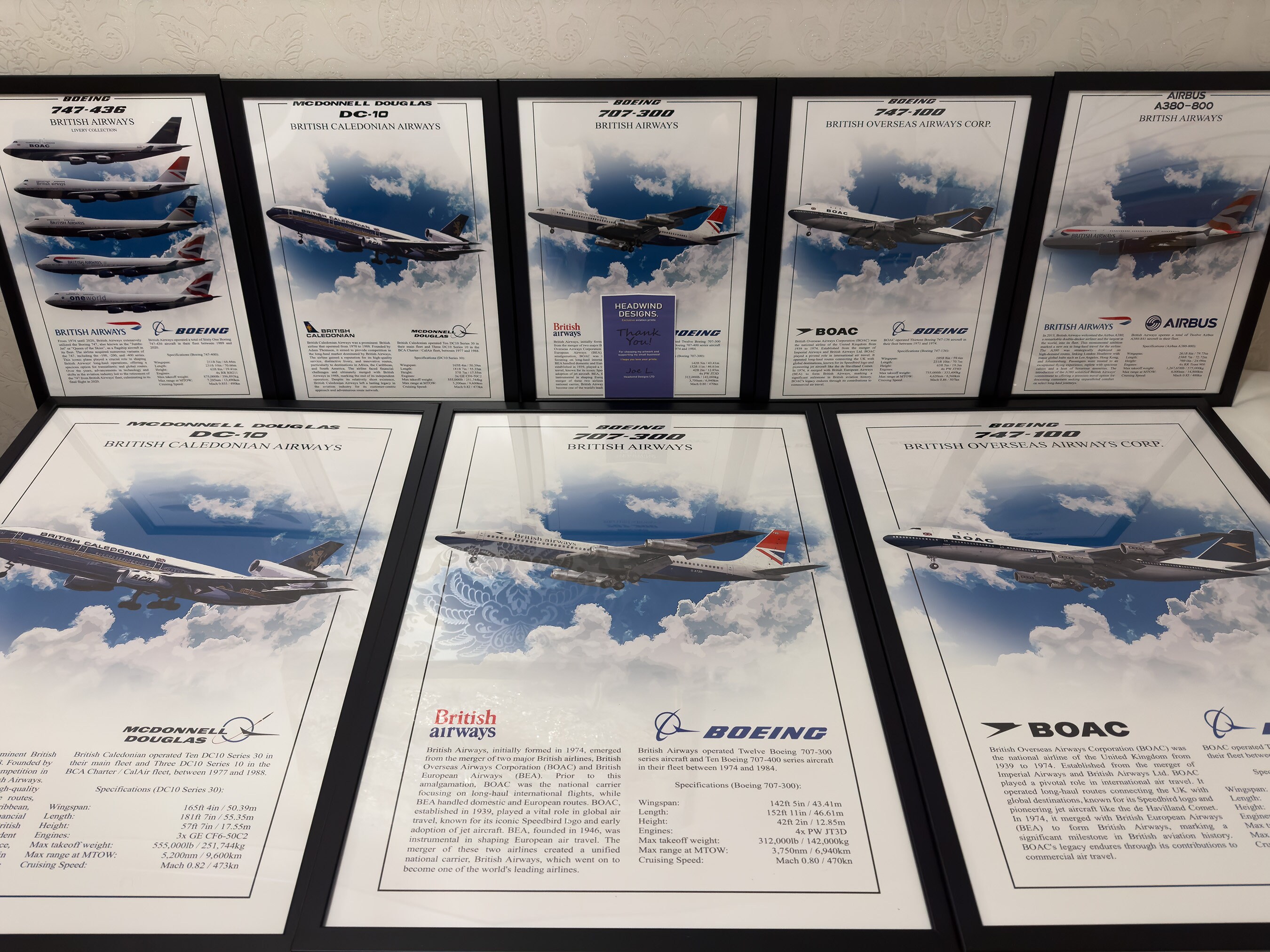 British Caledonian Mcdonnell Douglas DC10 Poster, Aviation