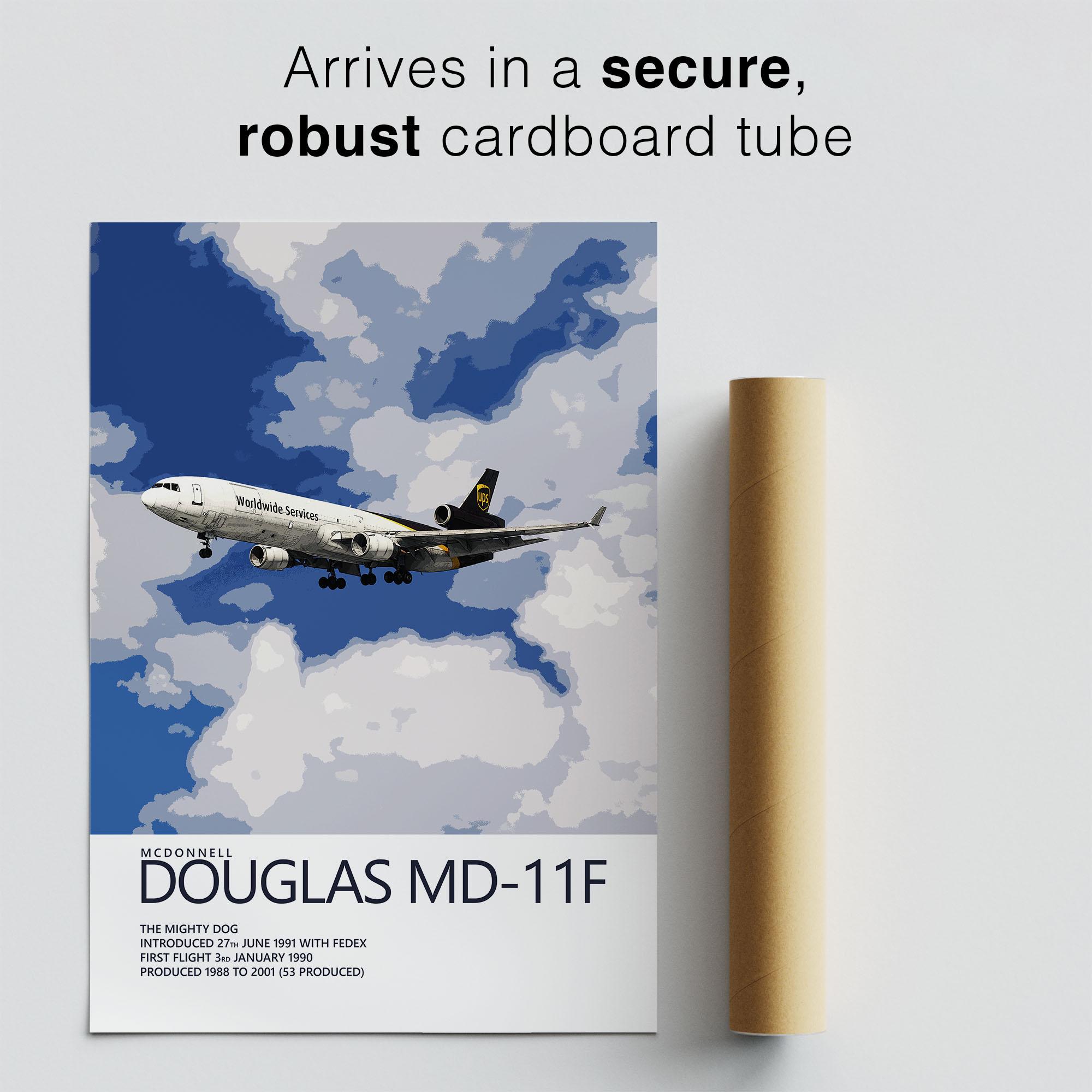 UPS Mcdonnell Douglas MD-11 Poster | Detailed Aviation Art Print