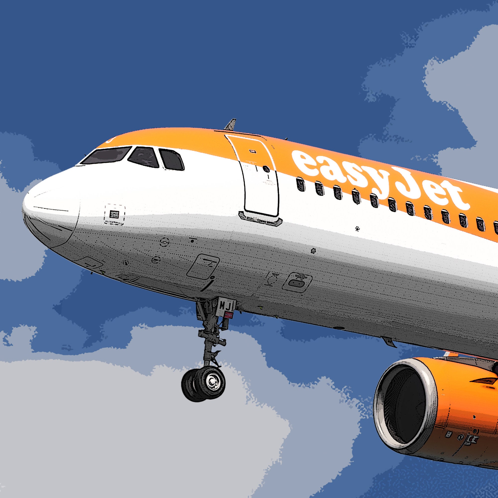 Easyjet Airbus A321 NEO Poster Plane Art for Aviation Enthusiasts ...