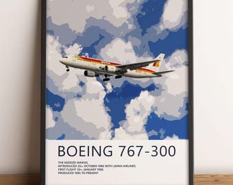 Iberia Boeing 767-300 Poster – Aviation Wall Art